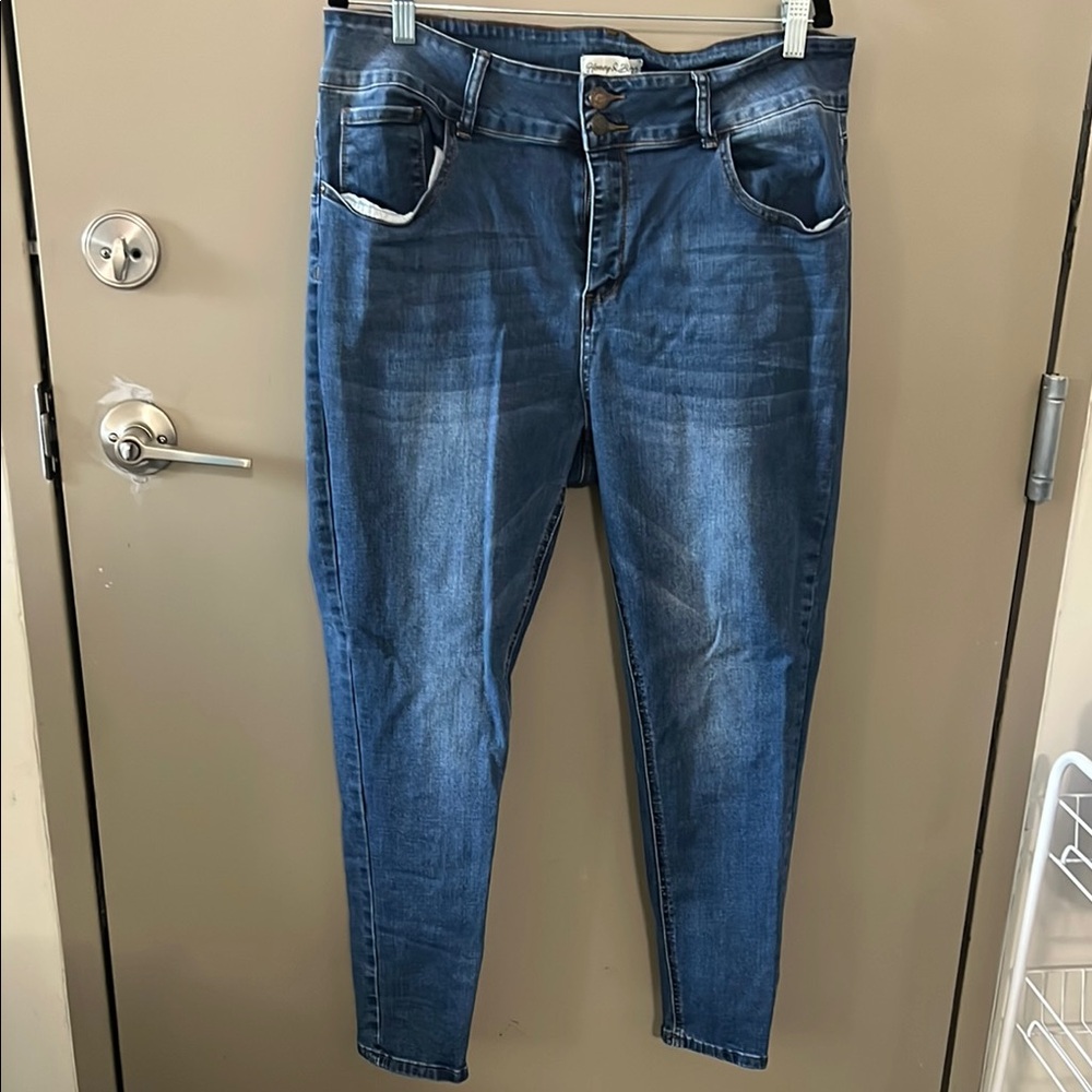 Pre-owned Honey & Bristle Women's Blue Jeans Size 22